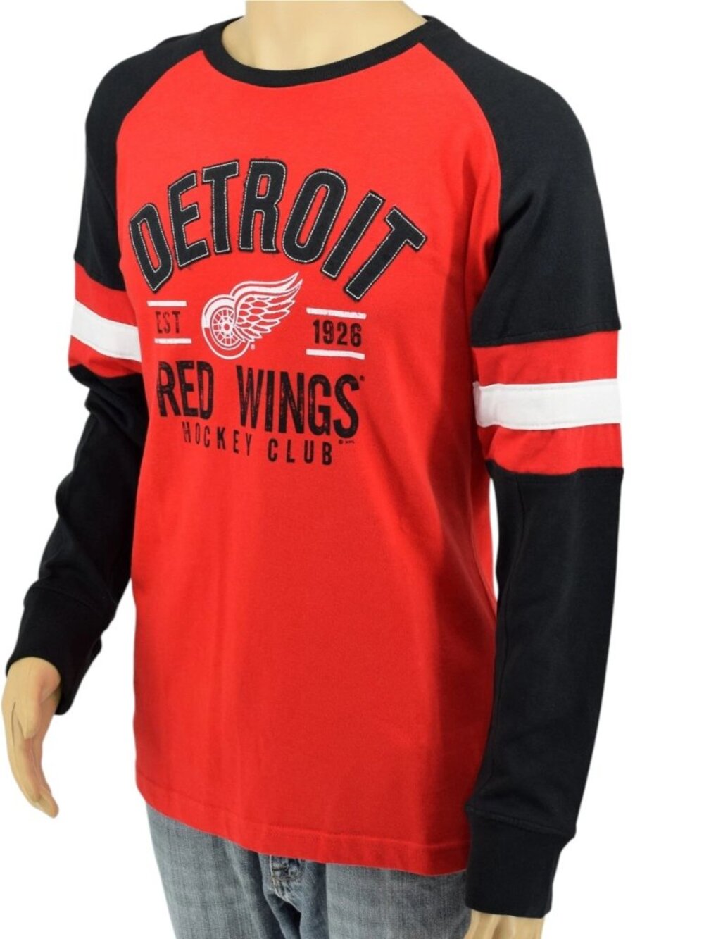 NHL Detroit Red‎ Wings Stitched Raglan Shirt